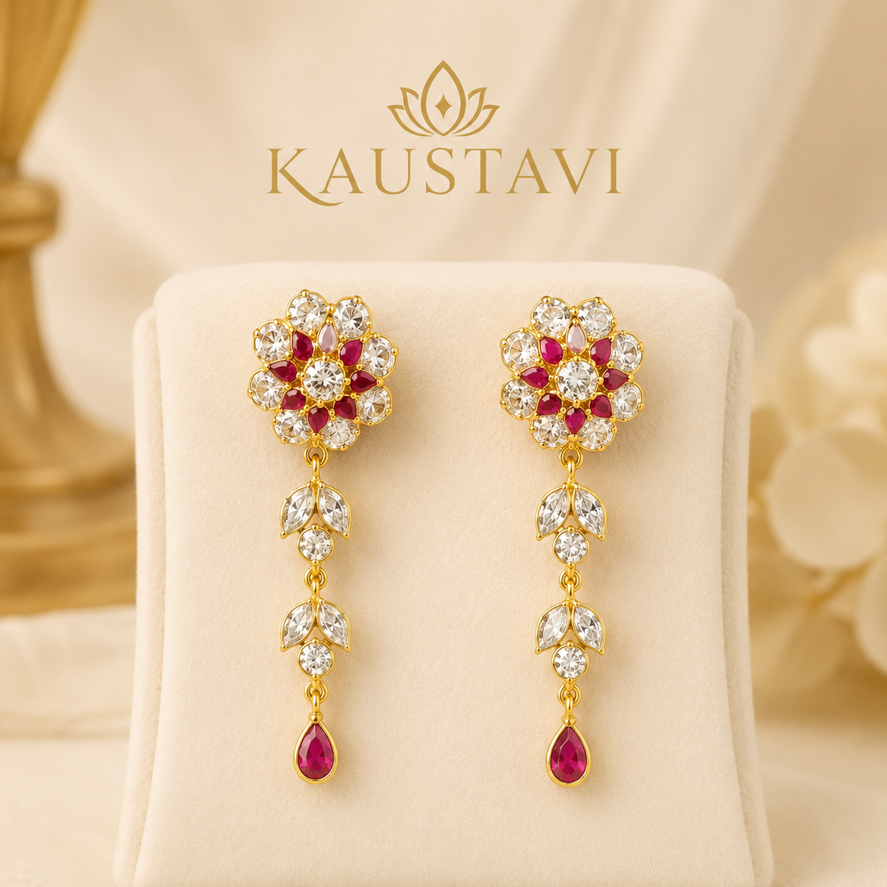 Kalika Floral Drop Earrings